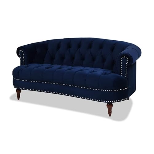 Jennifer Taylor Home La Rosa Loveseat, Navy Blue #TOP6
