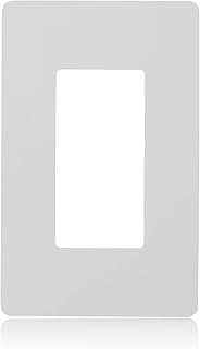 White 1-Gang Screwless Wall Plate (1-pack) | Light Switch Plate or Wall Plate for Electrical Outlet | 1-Gang Wall Plate for Decorator Switches and Receptacles | Heat-Resistant Thermoplastic