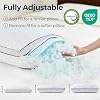 Cooling Pillow with Shredded Memory Foam for Sleeping, 20x30 Adjustable Bed Pillow with Cool & Bamboo-Derived Rayon Side, Firm Pillow with Cooling Gel for Hot, Back, Stomach or Side Sleeper (Queen)