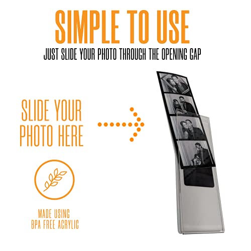 Photo Booth Nook (1 Pack) 2X6 Acrylic Magnetic Frame With Insert For Photobooth Strips, Refrigerator And Locker Magnet Picture Frame For Wedding, Grad Party, Baby Shower Display- Vertical #TOP5