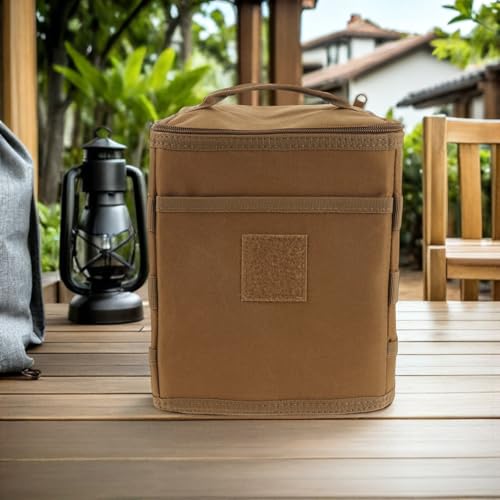 Réchaud et cartouche de gaz de camping à l'abri dans cet étui robuste