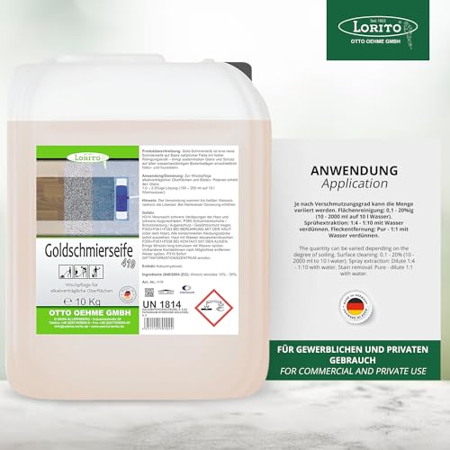 Lorito Gold Schmierseife fest zur Bodenreinigung und Wischpflege