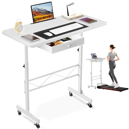COMHOMA Small Standing Desk Adjustable Height Small Computer Desk Mobile