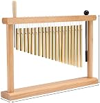 20-Note Chime Bar Table Top Wind Chime Music Percussion Instrument with Mallet, Golden