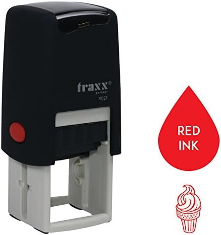 Traxx 9021 Loyalty Card Self Inking Rubber Stamp Business Cafe Coffee Shop *A Black Coffee Bean Design*