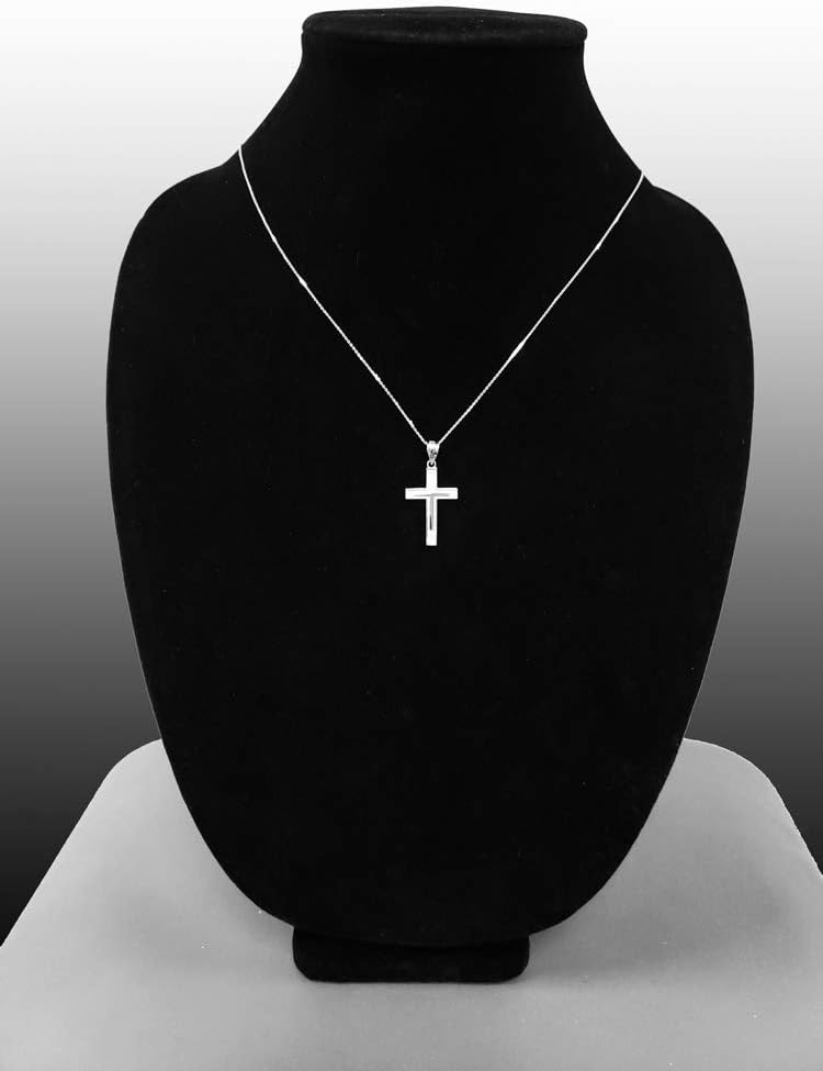 Sterling Silver Inner Cross Pendant Necklace - Image 2