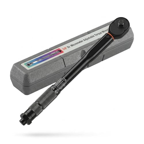 Image of HUPLA 3 /8 inch Drive Click Torque Wrench (14-81 Ft-Lb / 19-110 Nm) | Dual Range Micrometer Adjustable Ratchet Wrench for Car, Bike & Light Duty | Torque Tool with Storage Case - Fixed Square