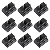 BESTOYARD 10pcs M8 T-Slot Nuts Carbon Steel Sliding Nut Blocks for Truck Bed Rail Cleat Metal T Sliding Compatible with Extrusion Profiles and Industrial Fastening Applications