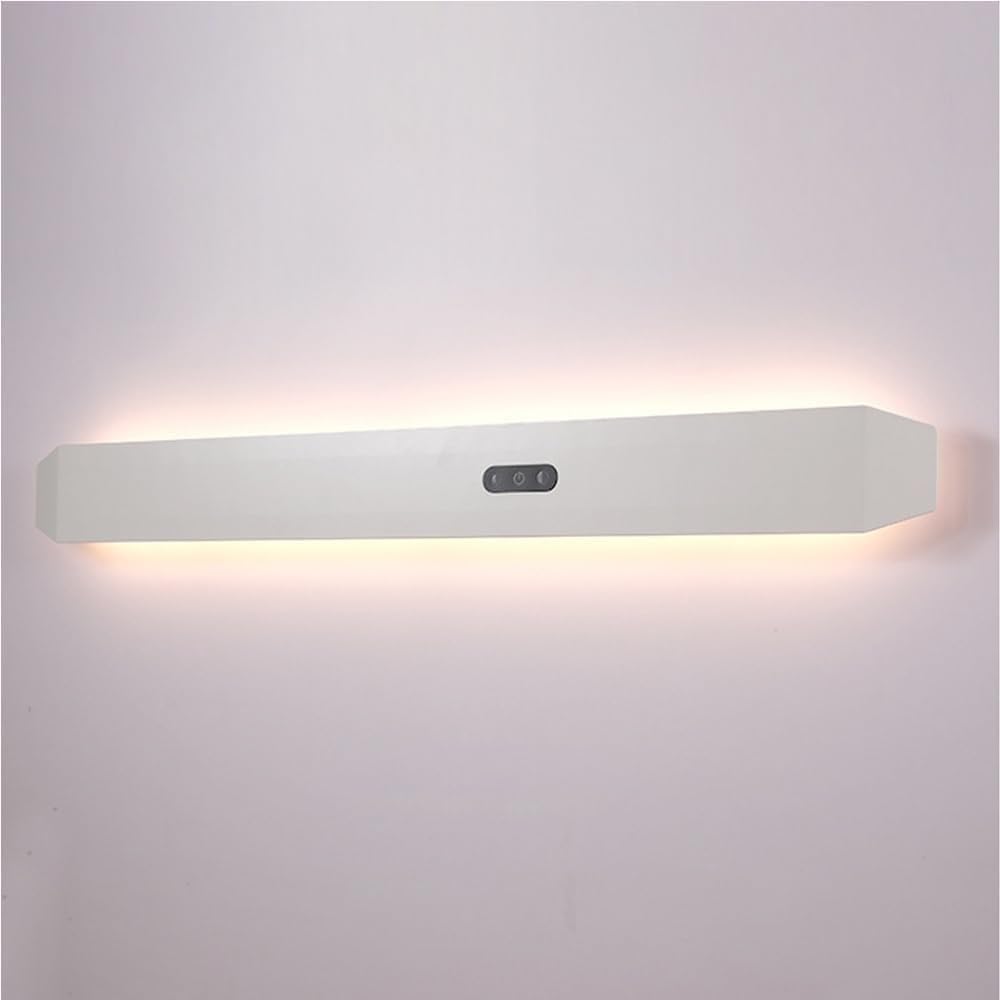 Dimmable Modern Long Wall Sconce Up Down Light Strip Lamp Mounted Interior Decoration for Bedroom Dining Room Apartment Living Room Lighting Fixture(White,90cm)