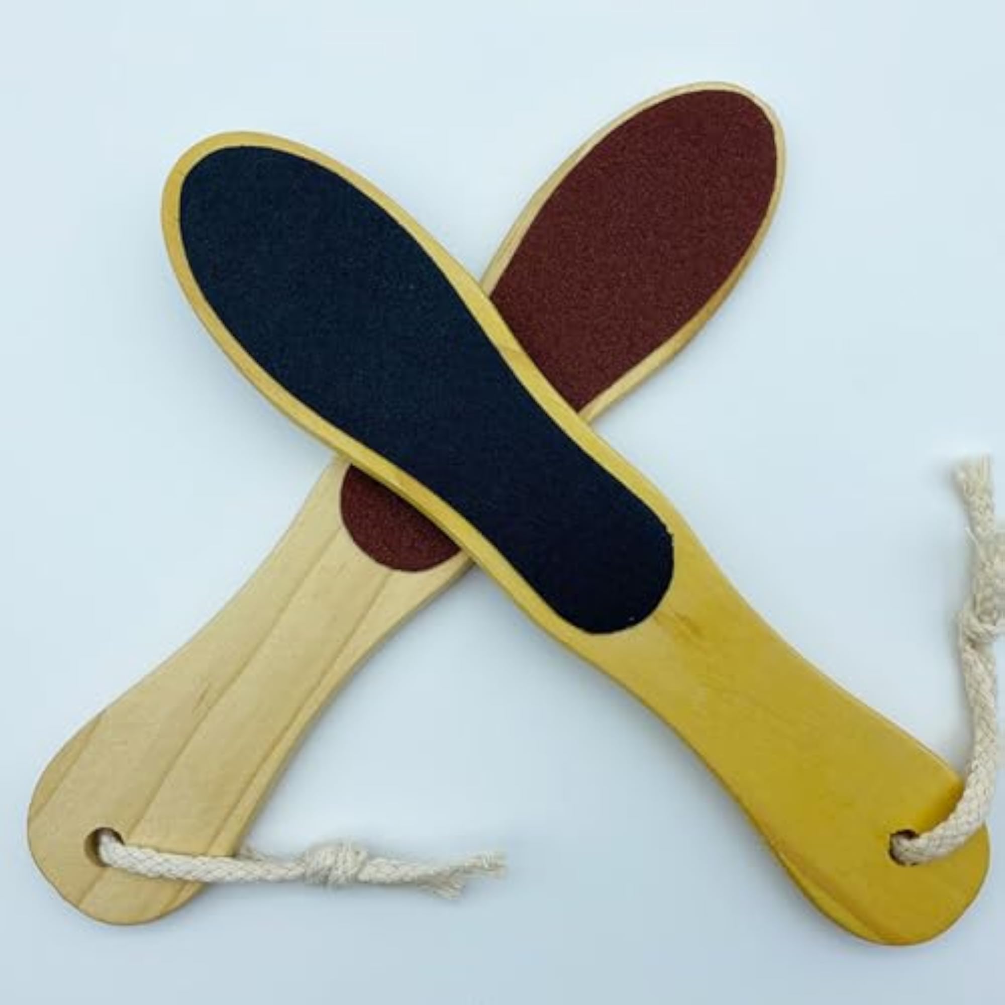 Wooden Foot Scrubber with Double Sided Rasp