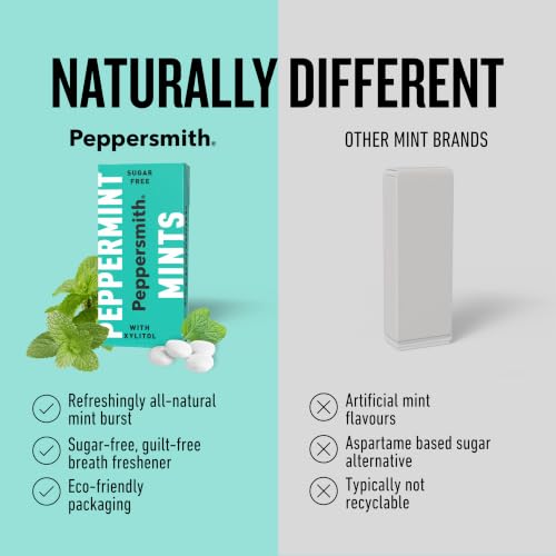 Peppersmith - British Peppermint Mints - 100% Plant Bas...