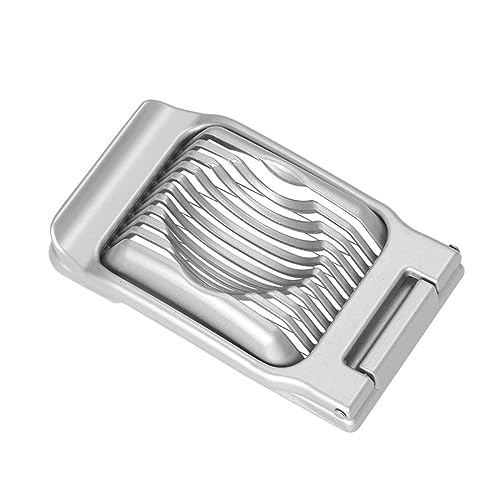 JOCXZI 1 Pezzi Taglia Uova-Taglia Uovo Sode,Tagliauovo a fette,Tagliauovo in Metallo,Multifunzione Affettatrice per Uova,Topper per Uova,per Uova, Kiwi, Fragole, Alimenti Morbidi