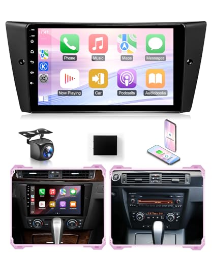 XGU 2G+32G Car Radio for BMW 328i 325i 335i E90 E91 E92 E93 2005 to 2011 Stereo Wireless CarPlay Android Auto, 9