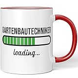 JUNIWORDS Tasse, Gartenbautechniker loading, Rot (6197363)
