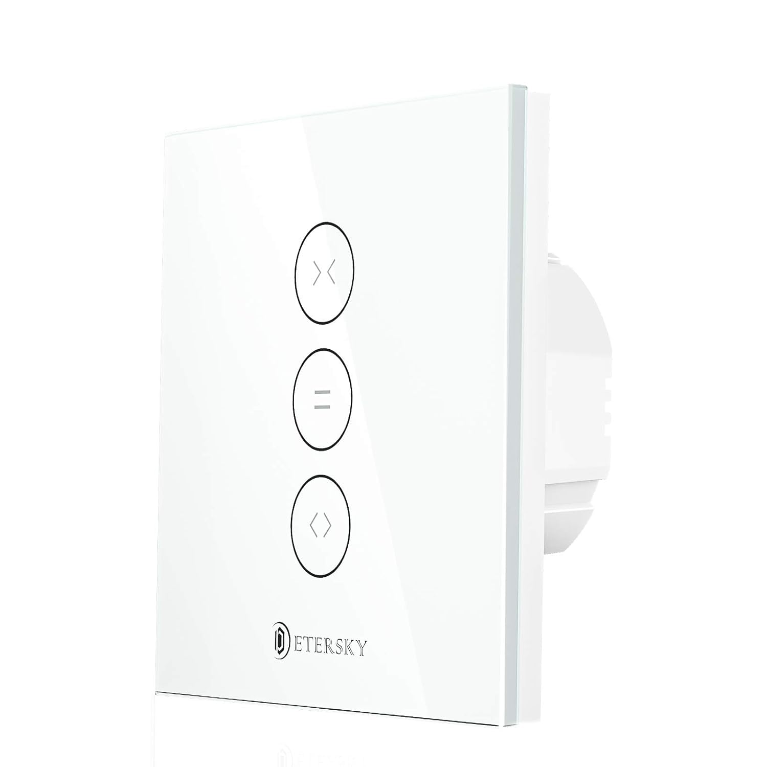 【LED Controlable】WiFi Interruptor Persiana, Etersky Interruptor WiFi, Control de APP y con Temporizador, Compatible con Alexa y Google Home para Motor Persiana Tubular (Se Necesita Cable Neutro)