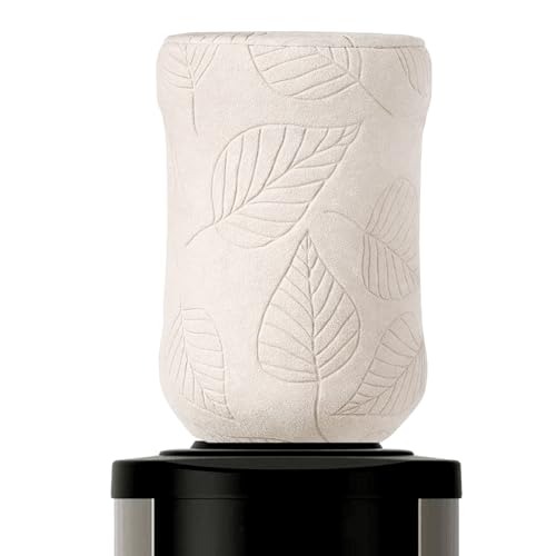 Water Dispenser Barrel Dust Cover 5 Gallon Water Jug Cover Elastic Polyester Reusable Water Bottle Cover Leaf Decor Protector Sleeve Beige Bucket Covers for Home Office Hotel Restrant Use