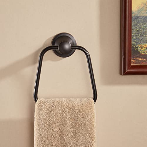 Wolibeer Bronze Hand Towel Ring, Bath Towel Holder Oil Rubbed, Bathroom Towel Hanger Wall Mounted Farmhouse Rustic Orb Stainless Steel #TOP2