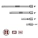 Powerbuilt 4 Piece Extension Bar Set, 3/8 Inch Drive, Socket Extender Bars, 1-3/4, 3, 6, and 8 Inch, Detent Ball, Grease Rings, Non-Slip Grip - 640844