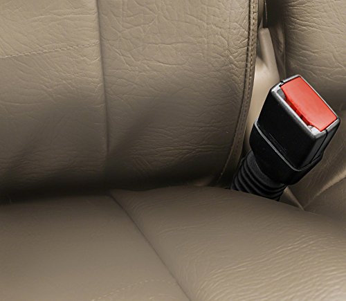 Coverking Custom Fit Front 50/50 Highback Bucket Seat Cover For Select Ford Excursion Models - Rhinohide (Sand) #TOP4