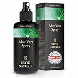 Satin Naturel Aloe Vera Spray 200 ml – 100% vegan – Das Beste der Aloe Vera Pflanze – Natürliche After Sun Pflege – Feuchtigkeitspflege für Gesicht & Körper – Naturkosmetik