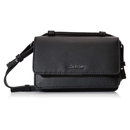 Calvin Klein Kvinnors Ck måste klaff mini väska med plånbok annan SLG, en storlek, Svart - en storlek