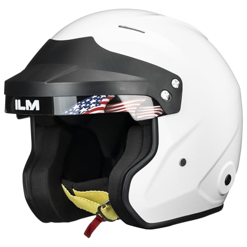 ILM Snell SA2025 Open Face Auto Racing Helmets Lightweight Fiberglass