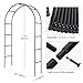 Metal Pergola Arbor,4.6 Feet Wide x7.9 Feet High Assemble Freely for Various Climbing Plant Wedding Garden Arch Bridal Party Decoration Wide Arbor