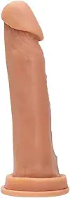 Pênis De Borracha Realístico Prótese de Silicone Dildo Consolo Capa Peniana Brinquedo Adulto Feminino Masculino Penis Macio Grande (TAMANHO BEGE 20X4,0)