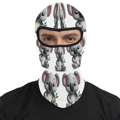 Pasamontañas para hombres y mujeres con diseño de koala impreso, máscara facial térmica para clima frío, equipo para motocicletas y esquí miniatura 2