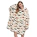 Mewkou Wearable Blanket Hoodie for Adult,Oversized Sherpa Fleece Blanket Hoodie for Women Men,Dachshund