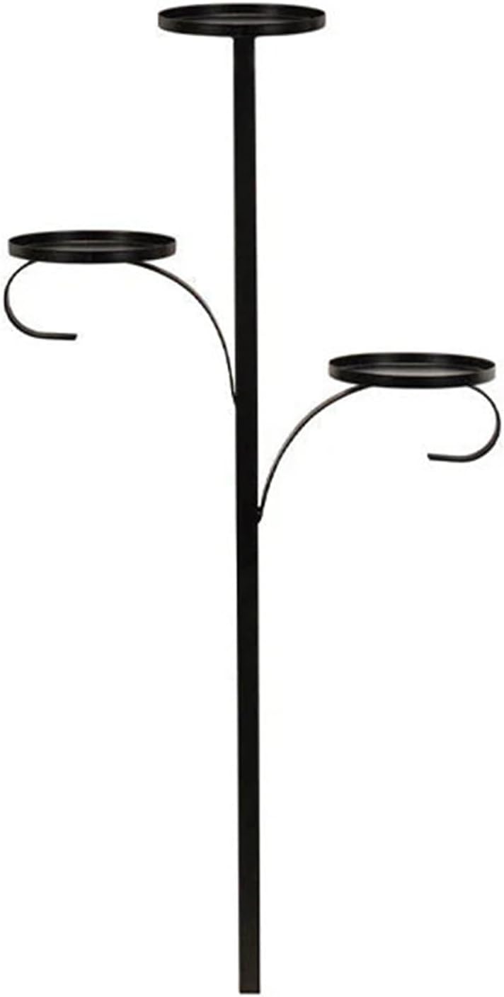 Elegant 3 Tiered Black Candle Holders Black Christmas Tree Toppers Candle Holders for Festival Home Decors