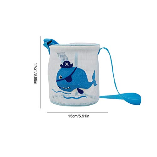 Bolsa Concha | Saco redondo da malha do brinquedo da praia do PVC | Bolsa infantil de praia, suprime