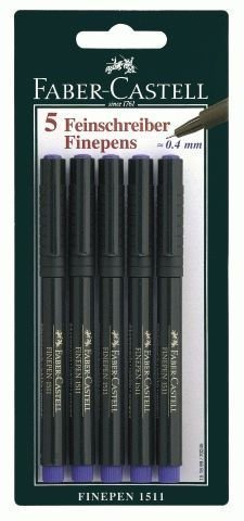 Faserschr. FINEPEN 1511 blau 5x BK