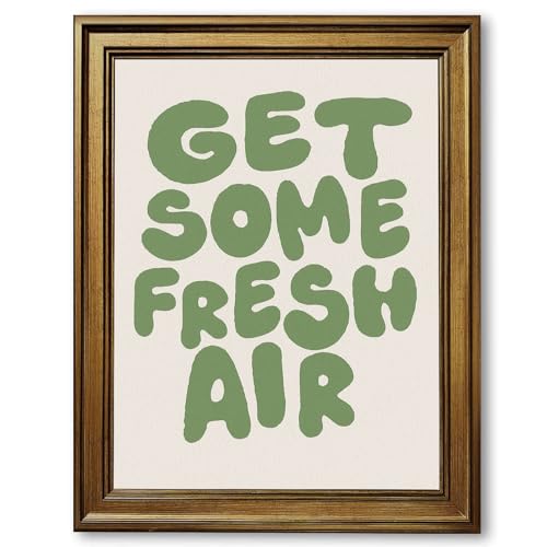 Framed Get Some Fresh Air Poster Canvas Print Art Funny
