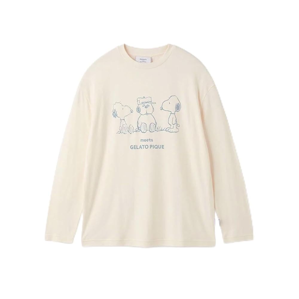 ジェラートピケ　PEANUTS ワンポイントTシャツ＆ジェラート柄ロングパンツ 新品 ジェラートピケ スヌーピー ワンポイントTシャツ