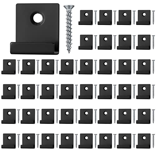 40 Pièces Clips de Fixation Cachés pour Terrasse, Clips de Fixation de Démarreur Caché, Attaches de Fixation Dissimulées pour Terrasse en Composite, avec Vis Autotaraudeuses
