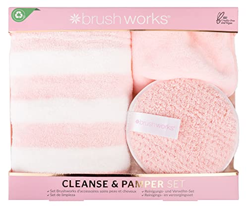Brushworks Cleanse & Pamper Set Pink One Size