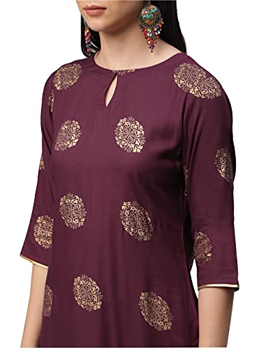 Image of ANNI DESIGNER Women's Rayon Straight Kurta & Palazzo & Dupatta (Ayesha)