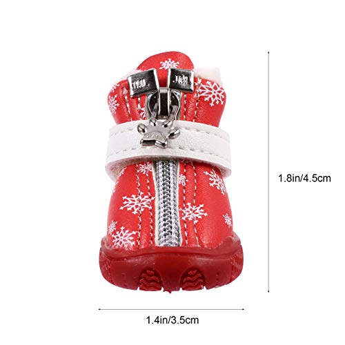 VILLCASE 4Pcs Botas de Cachorro ImpermeÃ¡veis â€‹â€‹Sapatos de Cachorro Protetor de Pata de Animal d