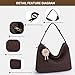 Woven Suede Hobo Bag for Women, Fall Woven Purse Slouchy Shoulder Crossbody Bag, Tote Elegant Handbag Satchel for Work Travel