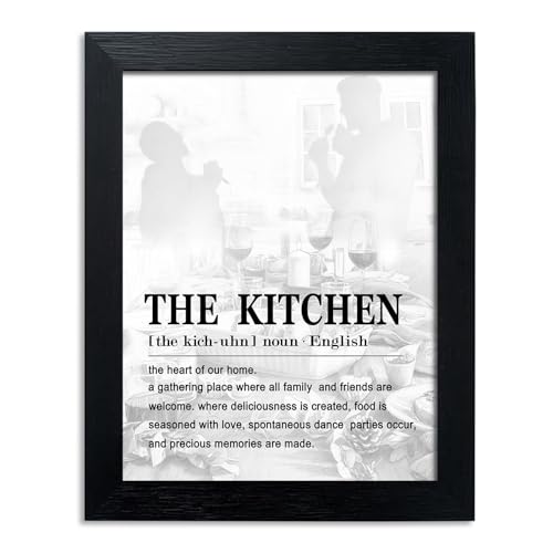 Pinetree Art Black Framed Kitchen Wall Decor Motivational Quotes Black