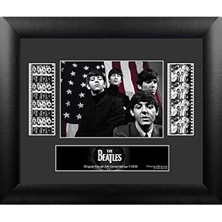 FilmCells – Beatles (Series 4) Double Framed Wall Art Presentation with certificate of authenticity and 1x 35mm film cell – 13×11 - Les Beatles, Paul McCartney, John Lennon, RIngo Starr, George Harrison