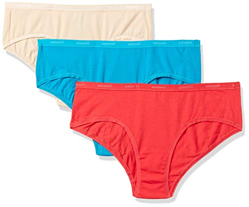Image of Amante Solid Cotton Low Rise Hipster Panty Pack(Pack of 3)