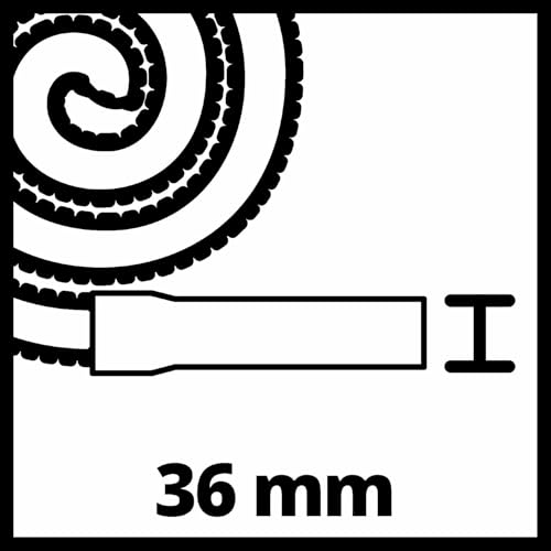 Original Einhell Staubsauger Zubehör Set (passend für Akku-Stielstaubsauger TE-SV 18 Li, flexibler Schlauch mit 36 mm Verbindung, 1x Polsterdüse, 1x Universaldüse)