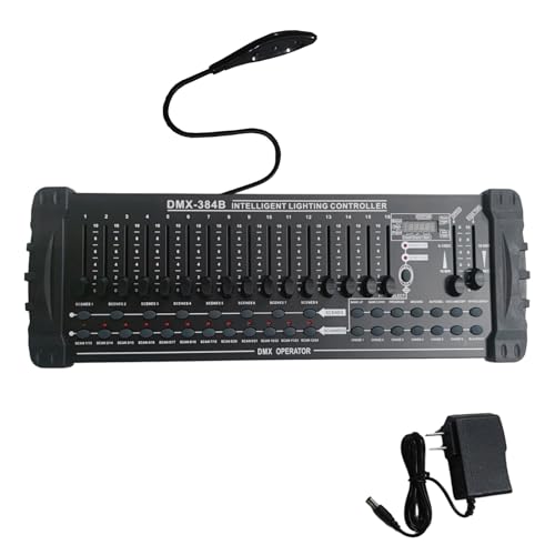 384 Channel DMX512 Controller, 8x30 Scenes DJ Controller, DMX Light Fixture Controller for DJ Lights...