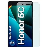moex FlexProtect Schutzfolie für Huawei Honor 5C Bildschirmschutz Folie Ultra-klar HD 0,2 mm kompatibel mit jeder Hülle, Anbringen ohne Blasen, Handyfolie Extra Kratzfest, 3 Stück