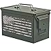 American Flag Grunge Engraved Ammo Can Storage Box (50 Cal)