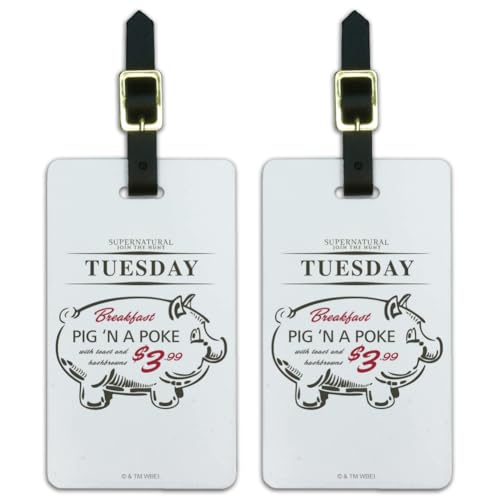 Graphics & More Supernatural Pig N Poke Luggage ID Tags Suitcase Carry-On Cards - Set of 2