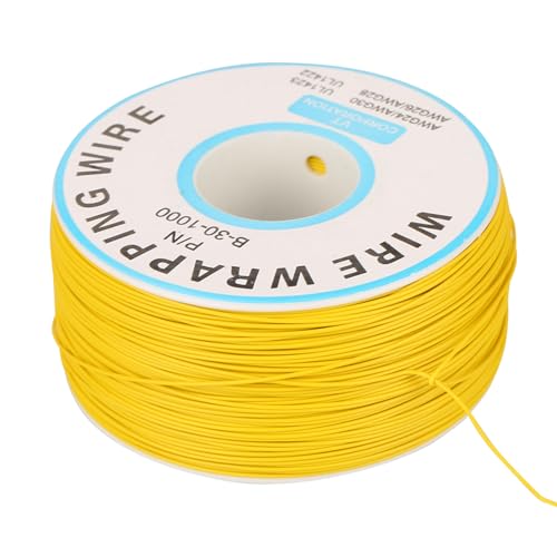 Filo Avvolgente, Miedziana Zinna 30awg 1roll Cavo Siliconi, LAD di Prova Elettronico LAD a LPOP LCD (BLACK) (WHITE) (YELLOW)
