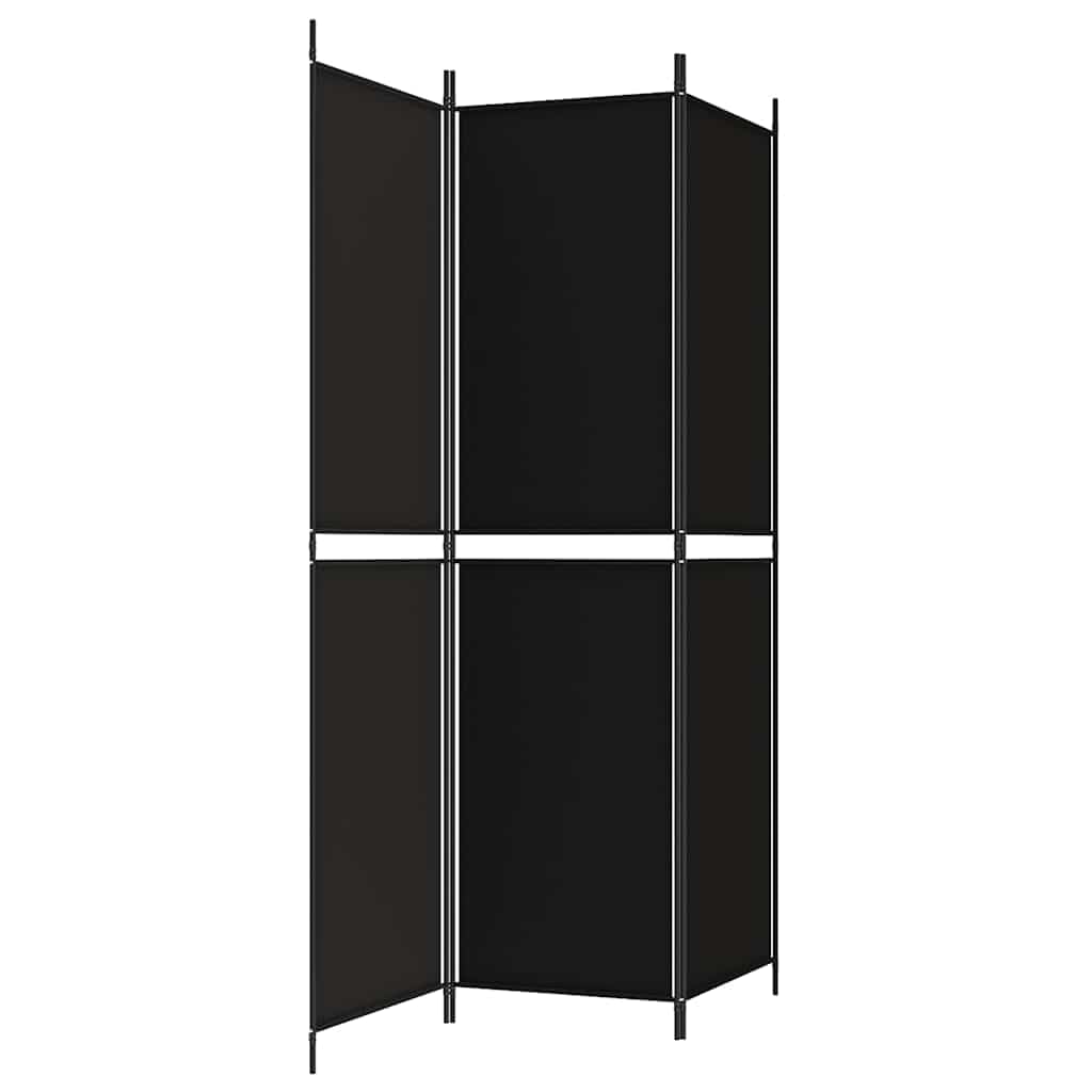 3-panelowy parawan 150x200 cm materiał czarny